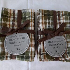 DII Plaid 100% Cotton Heavyweight Kitchen Cloth Set Of 6